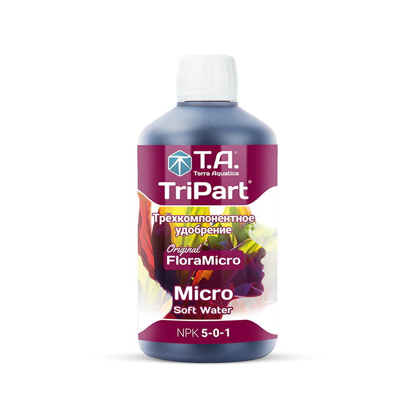 Удобрение минеральное для мягкой воды Terra Aquatica TriPart Micro SW (0,5 л)